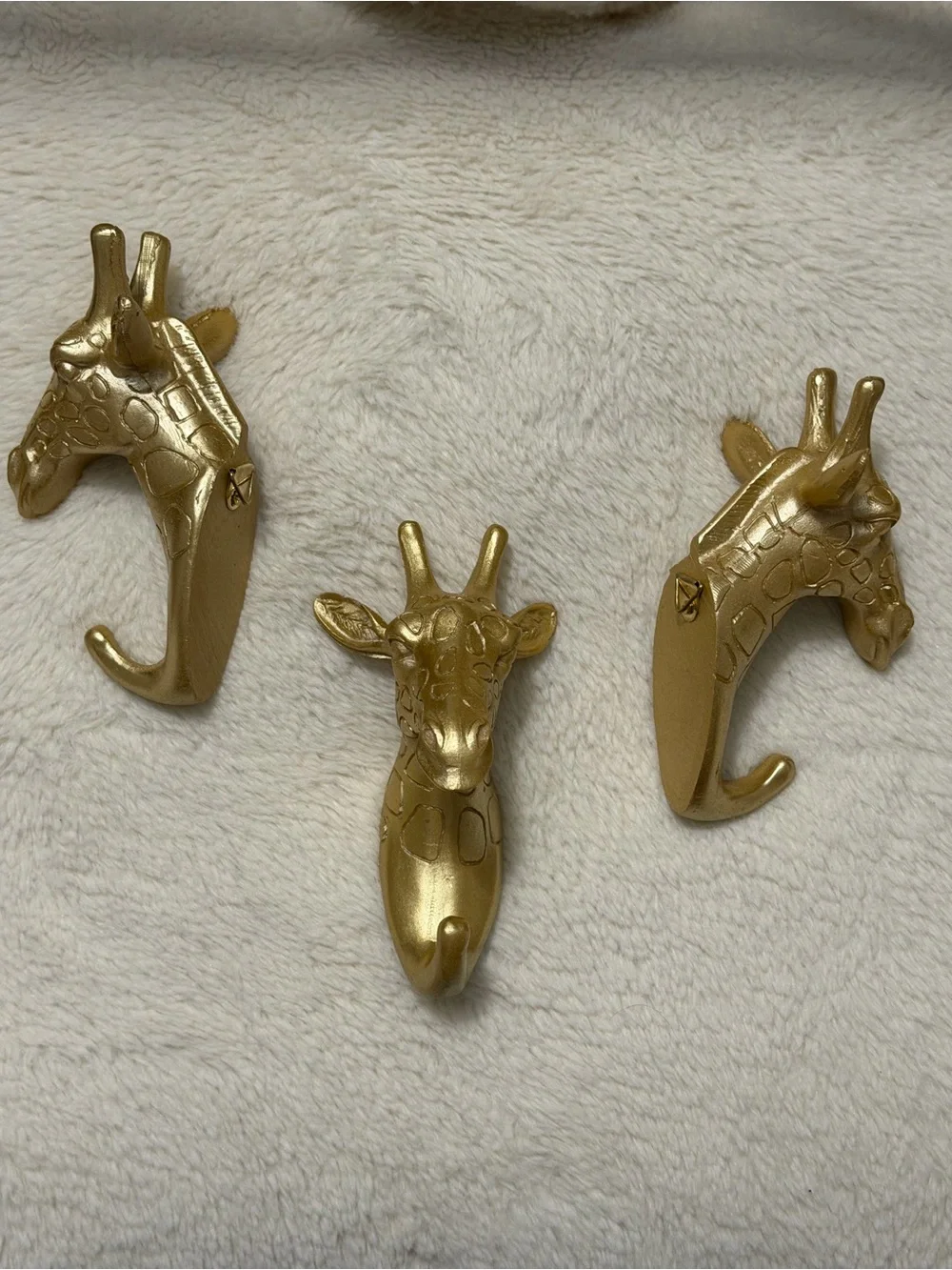 Gold Giraffe Wall Hooks Set - Decorative Home Wall Decor